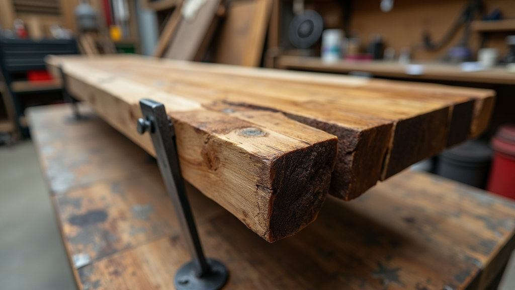 Upcycled furniture crafted from reclaimed wood and metal